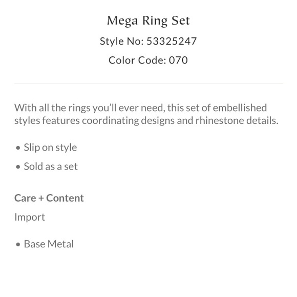 NWT Free People Mega Ring Set- not sold anymore💕 - Picture 6 of 7